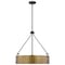 Nuvo Halter 4-Light Pendant, E26 60W, Matte Black, Natural Brass Metal Shade 60/7693 - alternate 4